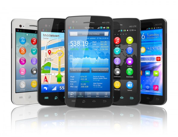 mobile phones with different apps