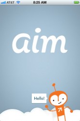AIM start screen